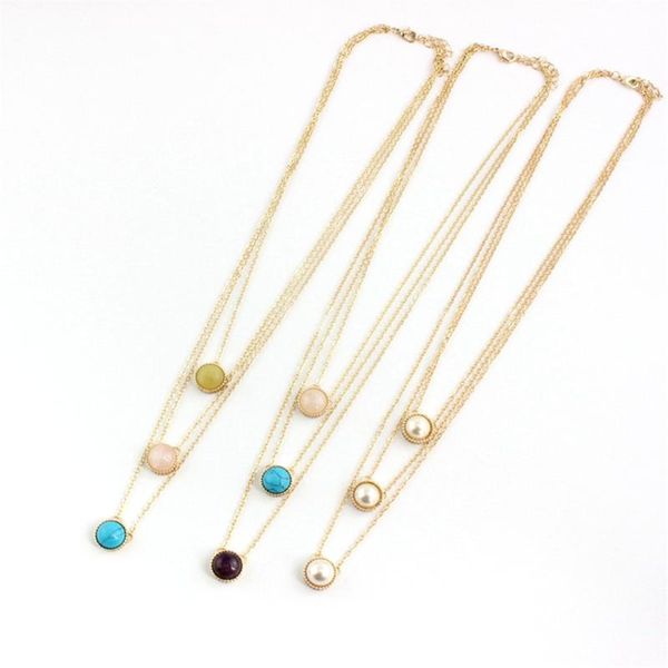 pendant necklaces xq the fashion multilayer inlaid pearl powder spar, lemon and necklacegirl gift party girl, Silver
pendant necklaces xq the fashion multilayer inlaid pearl powder spar, lemon and necklacegirl gift party girl, Silver