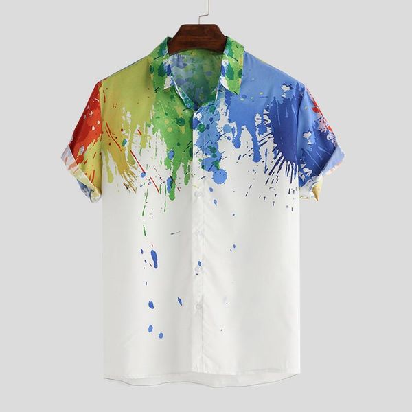 men's casual shirts the most fashionable hawaiian shirt ironing tie short sleeve twisted breathable summer beach, White;black
men's casual shirts the most fashionable hawaiian shirt ironing tie short sleeve twisted breathable summer beach, White;black