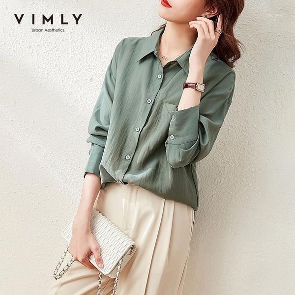 vimly 2021 spring women shirts fashion green loose single breasted pcokets blouses elegant female blusas f6156 women's &, White
vimly 2021 spring women shirts fashion green loose single breasted pcokets blouses elegant female blusas f6156 women's &, White