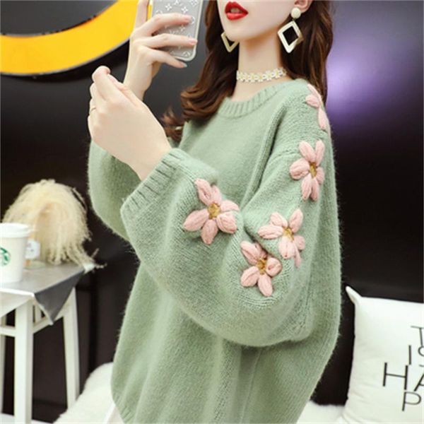 women's sweaters pullover sweater loose outer wear autumn and winter style western lazy stylethickened base knitted women, White;black
women's sweaters pullover sweater loose outer wear autumn and winter style western lazy stylethickened base knitted women, White;black