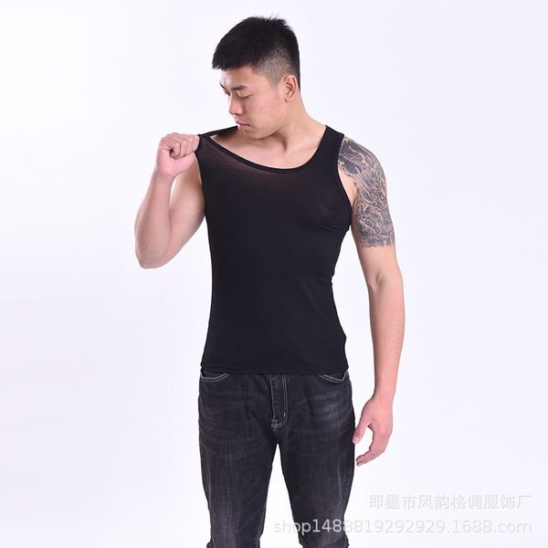 men' tank men' modal vest slim fit breathable base summer sports fitness vest plus large size, White;black
men' tank men' modal vest slim fit breathable base summer sports fitness vest plus large size, White;black