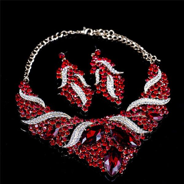 earrings & necklace luxurious big crystal statement set gold color jewelry sets bridal wedding jewellery women accessories, Silver
earrings & necklace luxurious big crystal statement set gold color jewelry sets bridal wedding jewellery women accessories, Silver