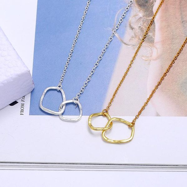 creative temperament irregular double loop cross clavicle chain female korean personality simple necklace 2021 jewelry pendant necklaces, Silver
creative temperament irregular double loop cross clavicle chain female korean personality simple necklace 2021 jewelry pendant necklaces, Silver