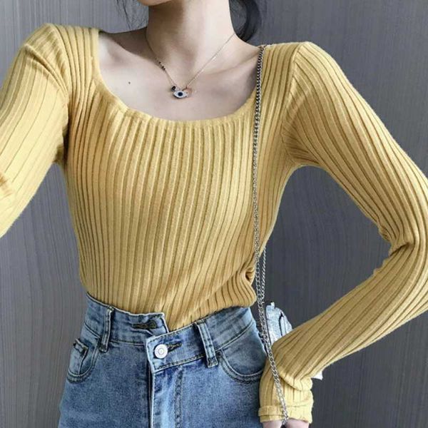 winter slim sweater pullovers women fashion long sleeve basic knit female casual square collar women's sweaters, White;black
winter slim sweater pullovers women fashion long sleeve basic knit female casual square collar women's sweaters, White;black