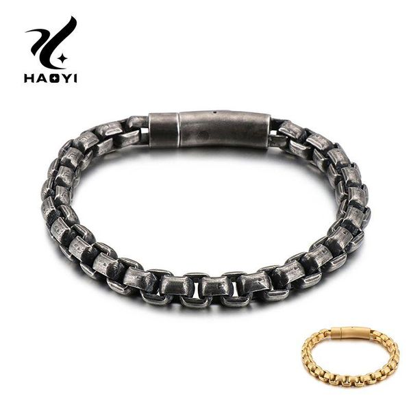 men stainless steel bracelets suitable for wrists 16 to 18 cm fashion rock punk bangles button link, chain, Black
men stainless steel bracelets suitable for wrists 16 to 18 cm fashion rock punk bangles button link, chain, Black