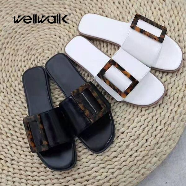 slippers summer women flat sandals fashion buckle ladies shoes 2021 house female beach slides soft flats, Black 
slippers summer women flat sandals fashion buckle ladies shoes 2021 house female beach slides soft flats, Black