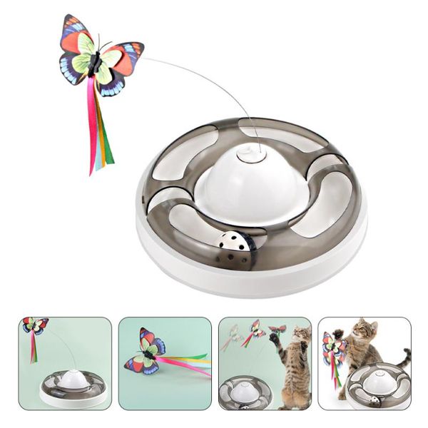 pet kitten funny stick electric turntable interactive cat toys automatic