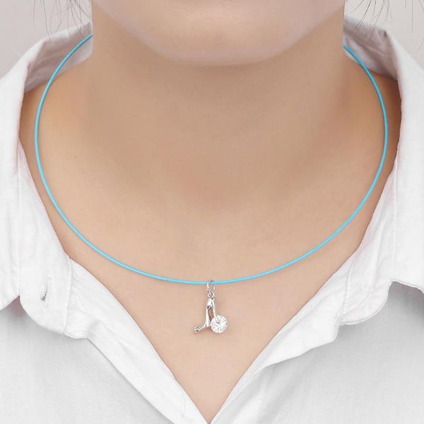 pendant necklaces beautiful crystal high heels tiny choker stainless steel chain necklace shoes with big round zircon, Silver
pendant necklaces beautiful crystal high heels tiny choker stainless steel chain necklace shoes with big round zircon, Silver