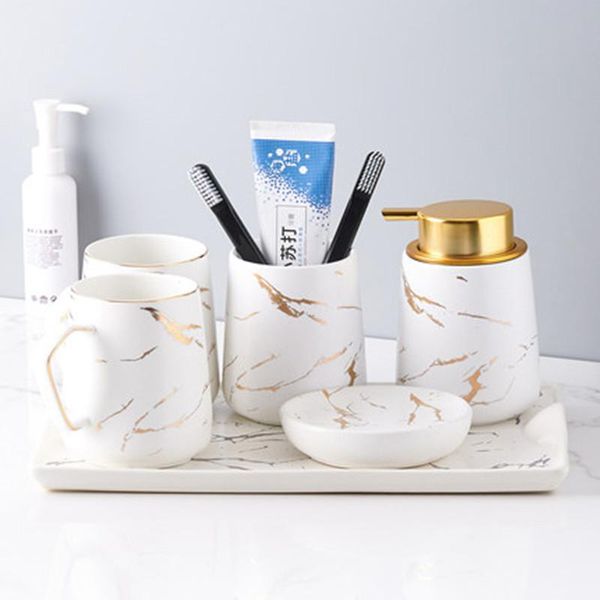 bath accessory set marble ceramic wash set-luxury bathroom supplies five-piece kit-ceramic tray-nordic mug-soap dispenser-toothbrush holde
bath accessory set marble ceramic wash set-luxury bathroom supplies five-piece kit-ceramic tray-nordic mug-soap dispenser-toothbrush holde