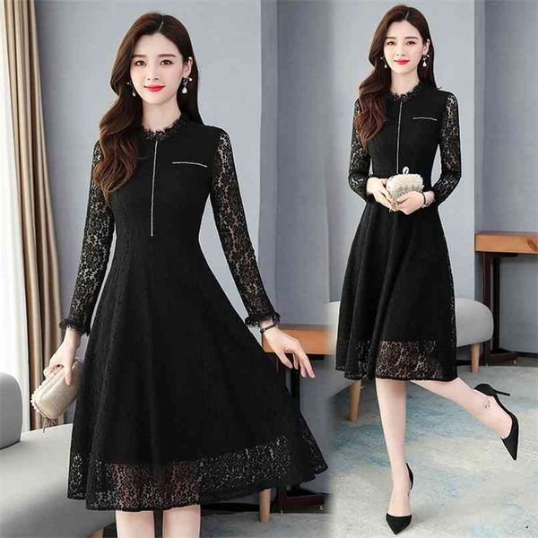 vintage female black lace midi dresses spring summer plus size long sleeve dress elegant women bodycon party vestidos 210528, Black;gray
vintage female black lace midi dresses spring summer plus size long sleeve dress elegant women bodycon party vestidos 210528, Black;gray