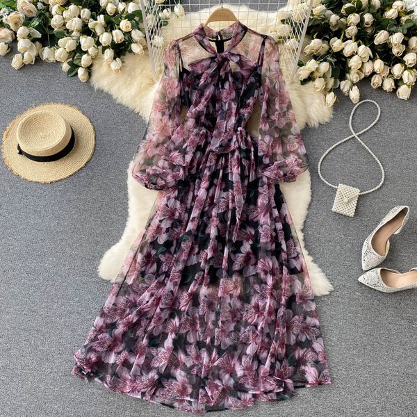 vintage black floral maxi chiffon dress for women autumn bow collar lantern sleeve party long vestidos female casual robe 2021, Black;gray
vintage black floral maxi chiffon dress for women autumn bow collar lantern sleeve party long vestidos female casual robe 2021, Black;gray