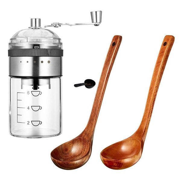 dinnerware sets 1 set manual coffee grinder with adjustable & 2 pcs wooden ladle soup spoon long handle cookware
dinnerware sets 1 set manual coffee grinder with adjustable & 2 pcs wooden ladle soup spoon long handle cookware