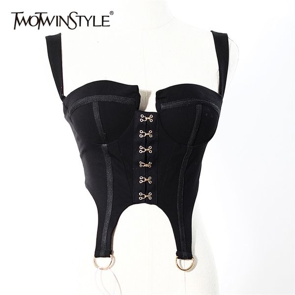 slim black tank for women square collar sleeveless patchwork metal button vest female fashion clothes 210524, White
slim black tank for women square collar sleeveless patchwork metal button vest female fashion clothes 210524, White