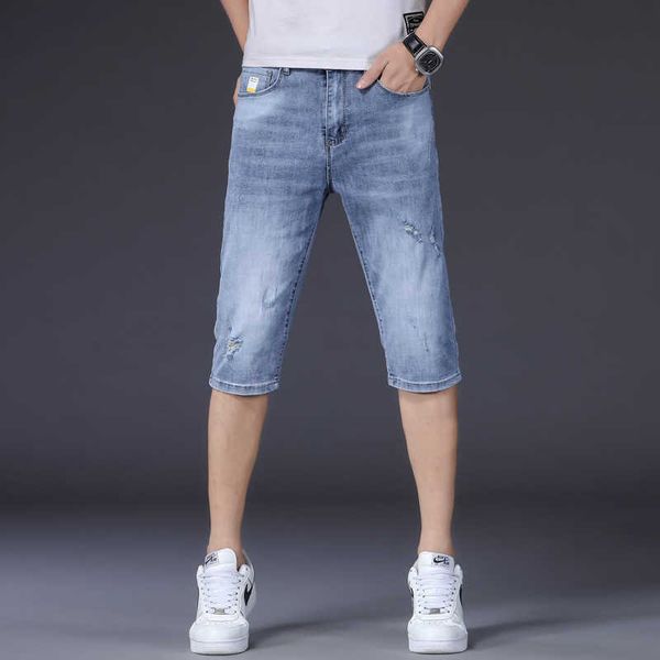 shorts denim men's summer thin stretch capris loose korean fashion hole casual pants men, Blue
shorts denim men's summer thin stretch capris loose korean fashion hole casual pants men, Blue