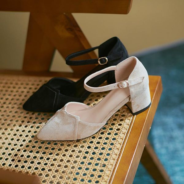 spring shoes buckle 2021 sandals high heels large size suit female beige high-heeled summer comfort velvet pointed low fashi, Black
spring shoes buckle 2021 sandals high heels large size suit female beige high-heeled summer comfort velvet pointed low fashi, Black