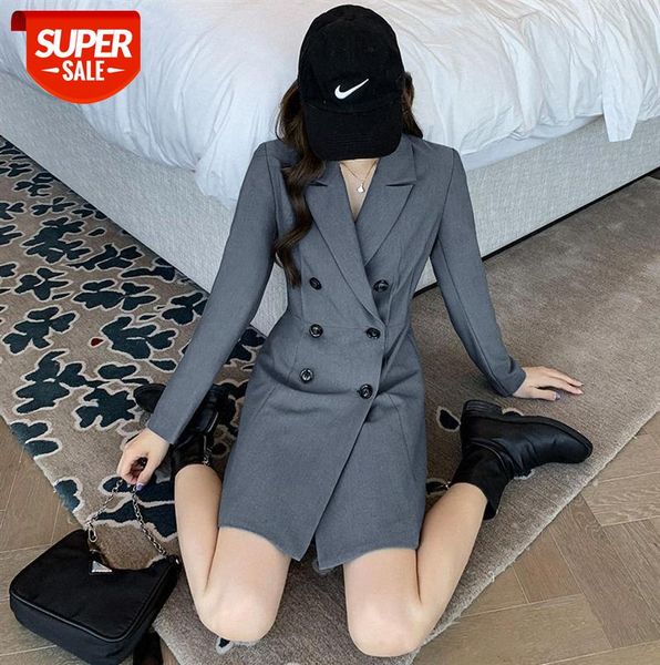 sweet cool style skirt fashion suit collar double-breasted waist design dress women #w74l, Black;gray
sweet cool style skirt fashion suit collar double-breasted waist design dress women #w74l, Black;gray
