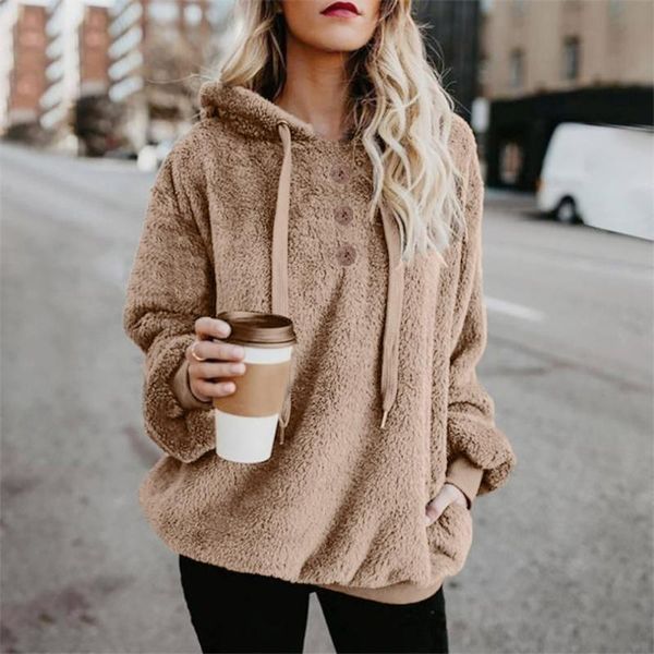 women's hoodies & sweatshirts 2021 fashionable fur hooded autumn winter long sleeve pocket causal hoodie button warm, Black
women's hoodies & sweatshirts 2021 fashionable fur hooded autumn winter long sleeve pocket causal hoodie button warm, Black