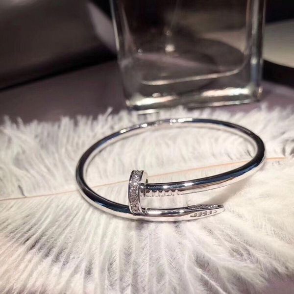 316l gold silver titanium steel classic cz bangle nail bracelet wedding inlay diamond women and men love jewelry gift, Black
316l gold silver titanium steel classic cz bangle nail bracelet wedding inlay diamond women and men love jewelry gift, Black