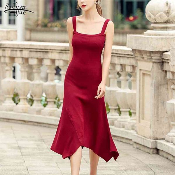 summer knitted a-line party dress women korean style sleeveless solid irregular midi es sweet vestidos 9328 210421, Black;gray
summer knitted a-line party dress women korean style sleeveless solid irregular midi es sweet vestidos 9328 210421, Black;gray