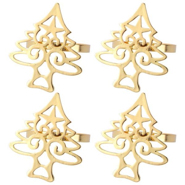 napkin rings 4pcs buckles christmas tree shape alloy holders for dinner table decoration accessories
napkin rings 4pcs buckles christmas tree shape alloy holders for dinner table decoration accessories
