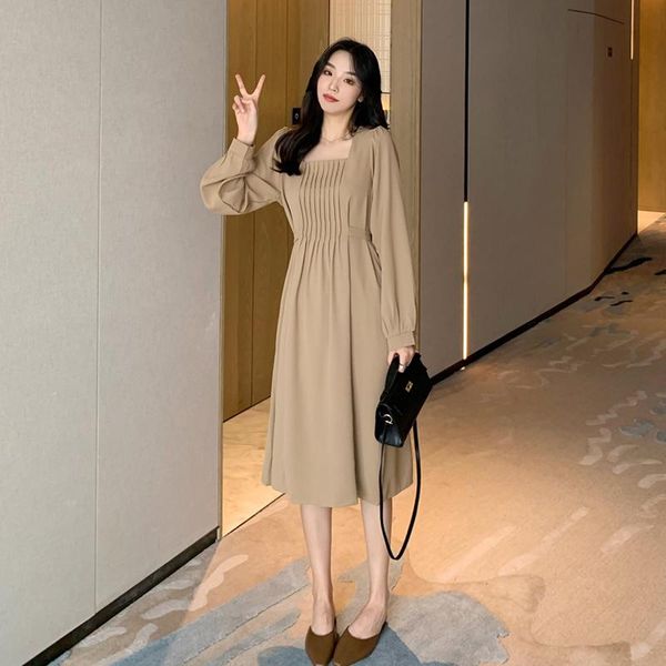 casual dresses coigarsam office lady full sleeve women long dress spring french style vintage square collar khaki black 36808, Black;gray
casual dresses coigarsam office lady full sleeve women long dress spring french style vintage square collar khaki black 36808, Black;gray
