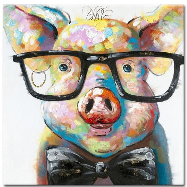 paintings cute pig with glasses oil for living room decor hand painted on canvas wall art home modern
paintings cute pig with glasses oil for living room decor hand painted on canvas wall art home modern