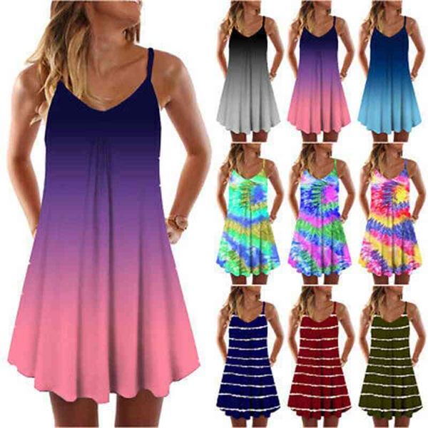 boutique dress 2021 women's tie dye gradient stripe printed v-neck suspender, Black;gray
boutique dress 2021 women's tie dye gradient stripe printed v-neck suspender, Black;gray