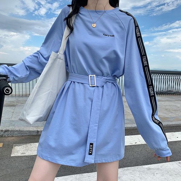 casual dresses 3 colors 2021 korean preppy style long sleeve vintage dress women sweatshirt with belt (x1516), Black;gray
casual dresses 3 colors 2021 korean preppy style long sleeve vintage dress women sweatshirt with belt (x1516), Black;gray