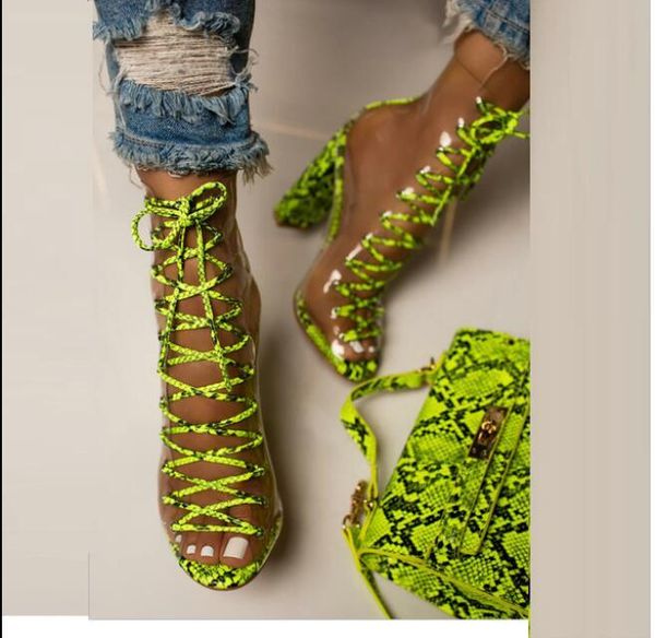 dress shoes clear pvc women pumps sandals chunky heels lace up mujer ladies snkake print summer boots party green zapatos, Black
dress shoes clear pvc women pumps sandals chunky heels lace up mujer ladies snkake print summer boots party green zapatos, Black