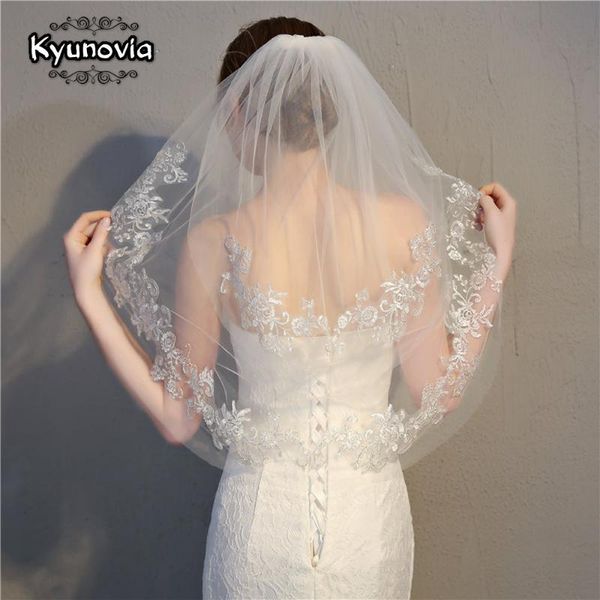 bridal veils kyunovia lace edge short wedding veil with comb two layers tulle accessories veu de noiva d103, Black
bridal veils kyunovia lace edge short wedding veil with comb two layers tulle accessories veu de noiva d103, Black