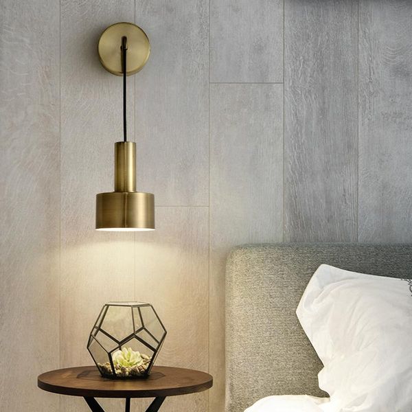 small wall lamp bedroom modern minimalist living room aisle balcony wiring all copper bedside pendant lamps
small wall lamp bedroom modern minimalist living room aisle balcony wiring all copper bedside pendant lamps
