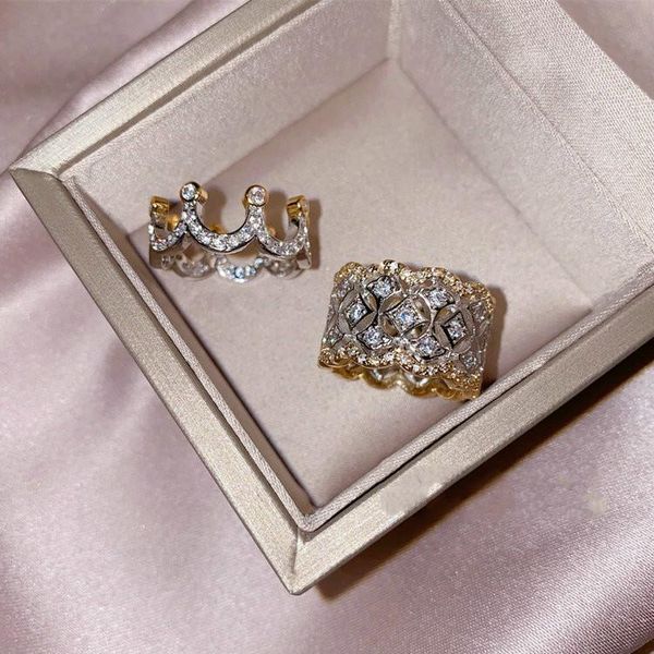 cluster rings 2021 vintage luxury 2pcs 925 sterling silver elegant crown set for women girls bridal wedding engagement gifts, Golden;silver
cluster rings 2021 vintage luxury 2pcs 925 sterling silver elegant crown set for women girls bridal wedding engagement gifts, Golden;silver