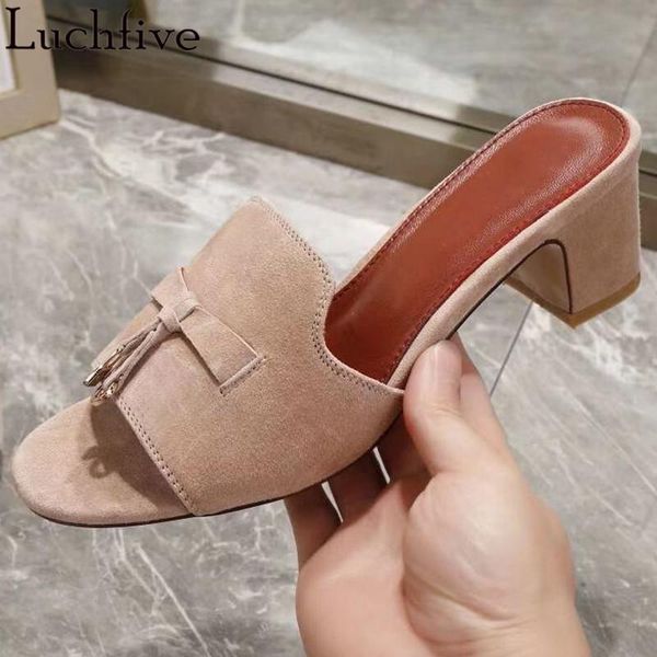 slippers nude suede open toe woman chunky heels party shoes runway slip on slides zapatos mujer, Black
slippers nude suede open toe woman chunky heels party shoes runway slip on slides zapatos mujer, Black