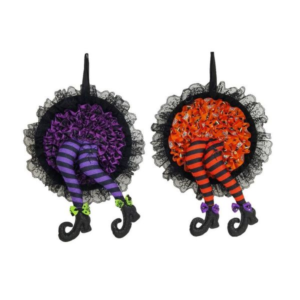 decorative flowers & wreaths halloween pumpkin witch wreath funny legs hanging garland door window pendant ornament for party
decorative flowers & wreaths halloween pumpkin witch wreath funny legs hanging garland door window pendant ornament for party