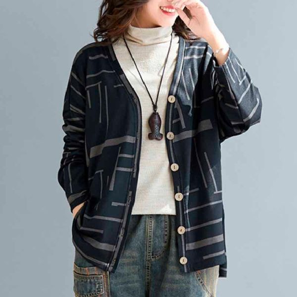 women's jackets plus size women long sleeve print cardigan coat vintage 2021 autumn cotton casual loose v collar feminina clothing, Black;brown
women's jackets plus size women long sleeve print cardigan coat vintage 2021 autumn cotton casual loose v collar feminina clothing, Black;brown