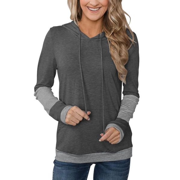 women's hoodies & sweatshirts spring autumn patchwork fashion lady stitching hooded sweateshirt long sleeve contrasting color 2021, Black
women's hoodies & sweatshirts spring autumn patchwork fashion lady stitching hooded sweateshirt long sleeve contrasting color 2021, Black