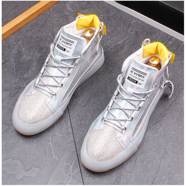 luxury designer rivets groom wedding shoes fashion rhinestones high causal flats moccasins male rock hip hop loafers h61, Black
luxury designer rivets groom wedding shoes fashion rhinestones high causal flats moccasins male rock hip hop loafers h61, Black
