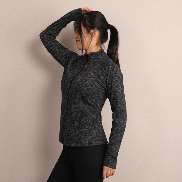 running jackets women's fitness jacket fall/winter plus size yoga wear outdoor long-sleeved breathable zipper top, Black;red
running jackets women's fitness jacket fall/winter plus size yoga wear outdoor long-sleeved breathable zipper top, Black;red
