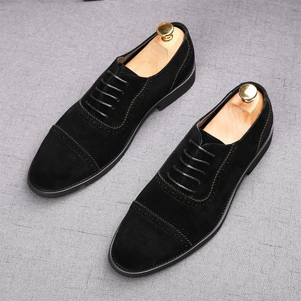dress shoes luxury suede patchwork lace-up formal leather for men britain loafers sapato social masculino, Black
dress shoes luxury suede patchwork lace-up formal leather for men britain loafers sapato social masculino, Black