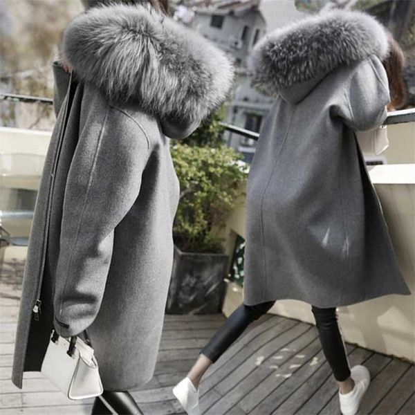 fashion loose zipper ladies long coat winter warm full-sleeve hooded women wool 211020, Black
fashion loose zipper ladies long coat winter warm full-sleeve hooded women wool 211020, Black