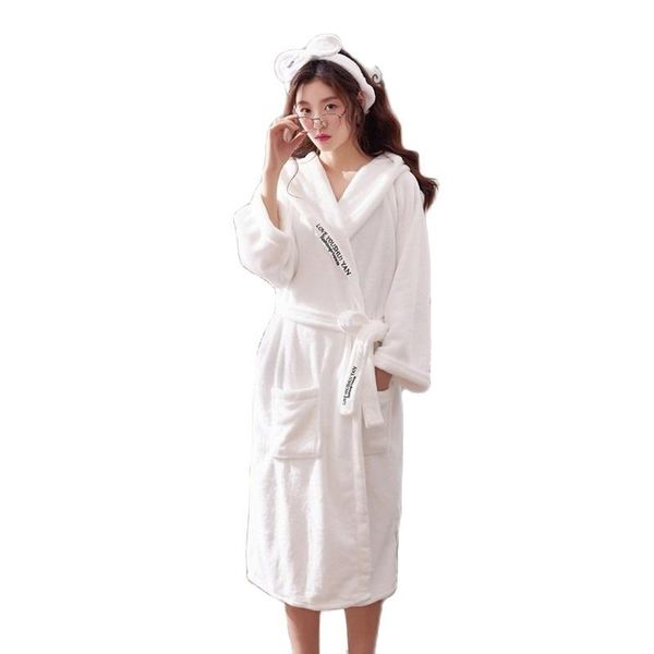 women's sleepwear nightgown flannel bathrobe cardigan with belt letter robe dressing gown thick warm homewear autumn winter, Black;red
women's sleepwear nightgown flannel bathrobe cardigan with belt letter robe dressing gown thick warm homewear autumn winter, Black;red