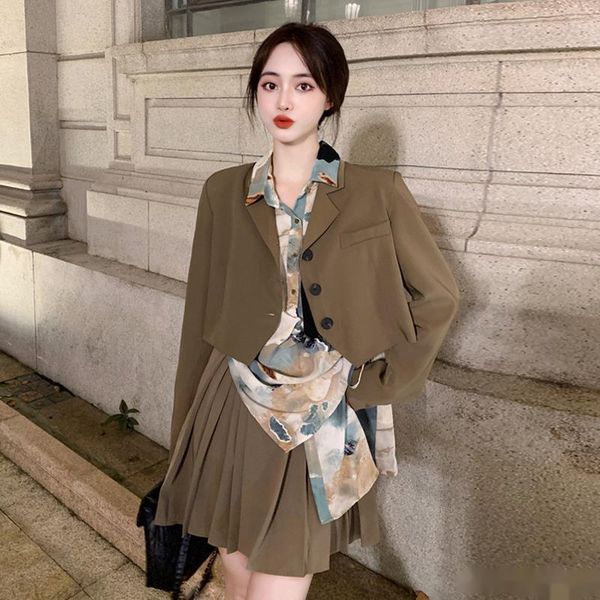 women's suits & blazers fried street small suit jacket 2021 spring and autumn design sense niche casual temperament short, White;black
women's suits & blazers fried street small suit jacket 2021 spring and autumn design sense niche casual temperament short, White;black