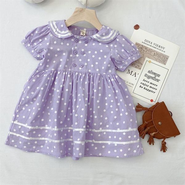 2021 kids clothing lovely dress o-neck polka dots short sleeve purple 100% cotton girl child elegant ins dresses, Red;yellow
2021 kids clothing lovely dress o-neck polka dots short sleeve purple 100% cotton girl child elegant ins dresses, Red;yellow