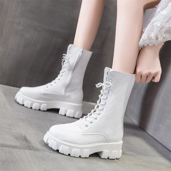 boots punk style platform motorcycle women lace up chunky heel soft pu leather mid-calf shoes bota feminina, Black
boots punk style platform motorcycle women lace up chunky heel soft pu leather mid-calf shoes bota feminina, Black