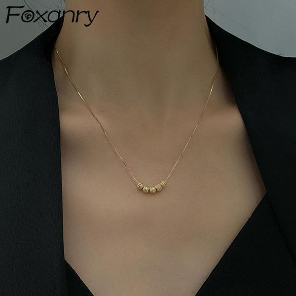 chains foxanry 925 sterling silver necklace for women trendy elegant charming vintage simple round beads geometric design bride jewelry
chains foxanry 925 sterling silver necklace for women trendy elegant charming vintage simple round beads geometric design bride jewelry
