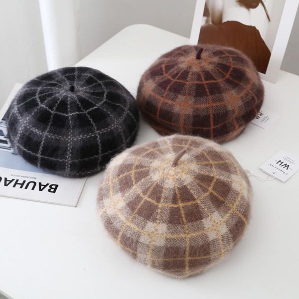 berets visrover 4 colorways checked 100% wool winter beret stripe female autumn warm hat women boina gift wholesale, Blue;gray
berets visrover 4 colorways checked 100% wool winter beret stripe female autumn warm hat women boina gift wholesale, Blue;gray