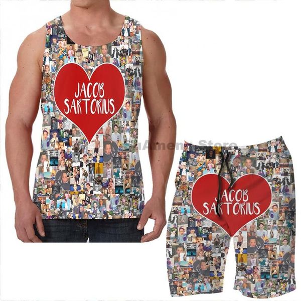 men's tracksuits summer funny print men tank women i love jacob sartorius with white outline beach shorts sets fitness vest, Gray
men's tracksuits summer funny print men tank women i love jacob sartorius with white outline beach shorts sets fitness vest, Gray