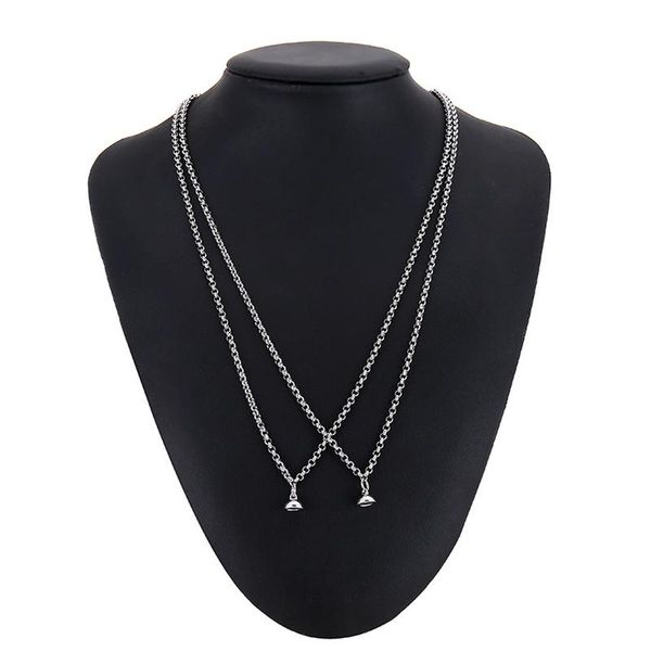 pendant necklaces 2pcs stainless steel couple necklace set magnetic paired metal chain punk hip hop for women men fashion jewelry, Silver
pendant necklaces 2pcs stainless steel couple necklace set magnetic paired metal chain punk hip hop for women men fashion jewelry, Silver