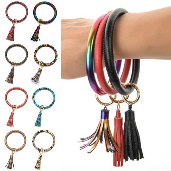 keychains fashion leather o-ring wear keychain trendy simple circle wristlet wristband bracelet large round key ring bangle jewelry, Silver
keychains fashion leather o-ring wear keychain trendy simple circle wristlet wristband bracelet large round key ring bangle jewelry, Silver
