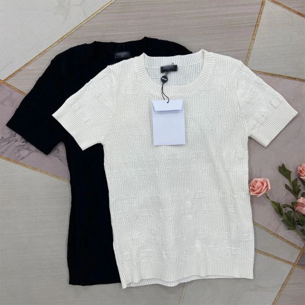 402 2021 Summer Brand Same Style Regular Short Sleeve High Quality Crew Neck Kint Sweater Pullover White Black Women Clothes dapingguo
402 2021 Summer Brand Same Style Regular Short Sleeve High Quality Crew Neck Kint Sweater Pullover White Black Women Clothes dapingguo